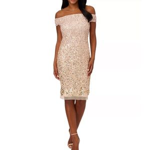 Adrianna pappell *size 12* off the shoulder sequined cocktail dress